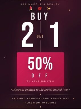 🎀 NWT MAKEUP SALE — BUY 2 GET 1 50% OFF!